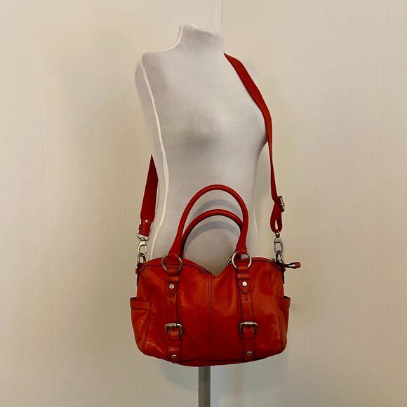 Fossil Long live vintage 1954 key shoulder leather bag Red Cross body Strap Larg - Picture 3 of 15